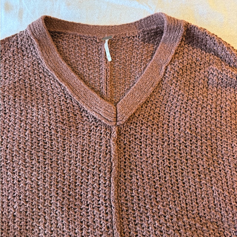 Free People Textured Brown Sweater - Picture 3 of 8